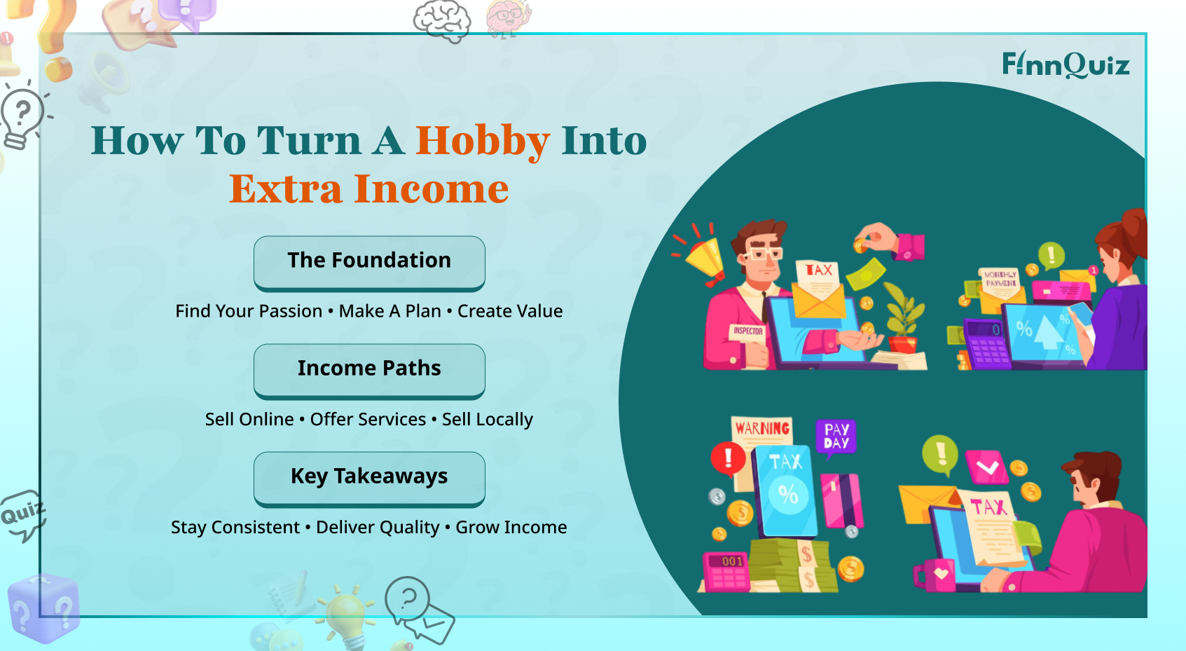 Person earning extra income by turning a hobby into a side business