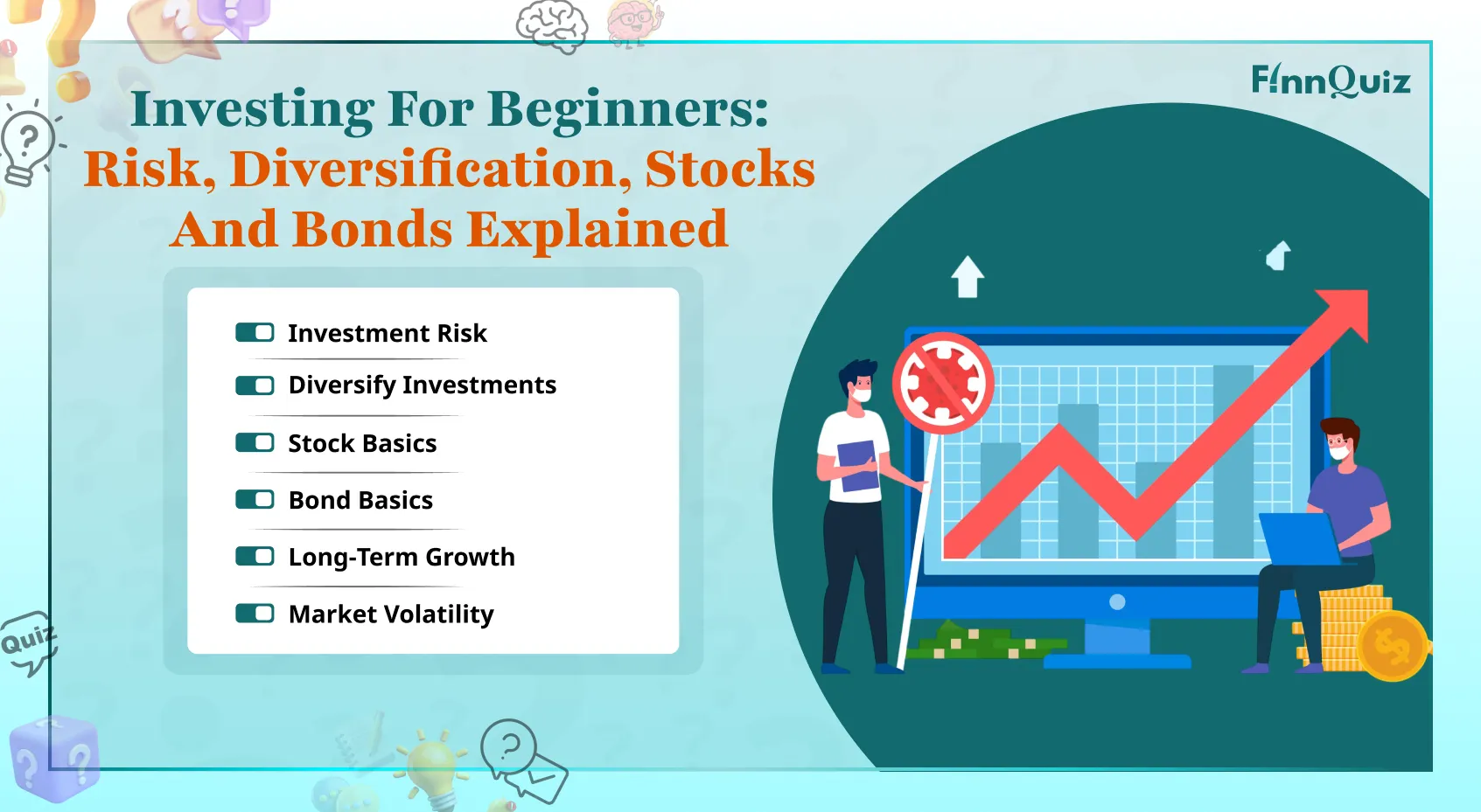 Person analyzing investment options with a laptop, charts, and a piggy bank
