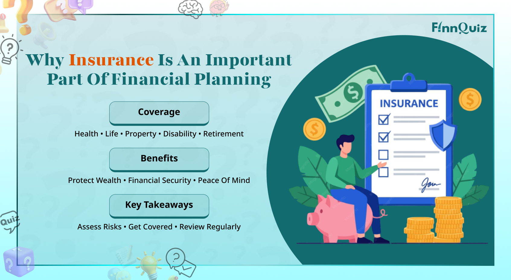 Illustration showing insurance protecting a family's financial future